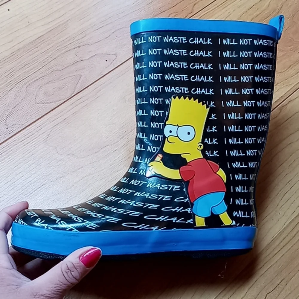 Rare Bart Simpson Kids Rain Boots - Picture 1 of 10